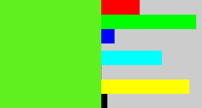 Hex color #60f020 - green apple