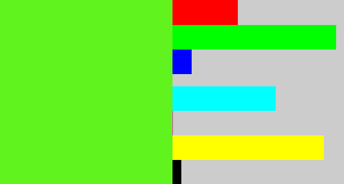 Hex color #60f31d - green apple