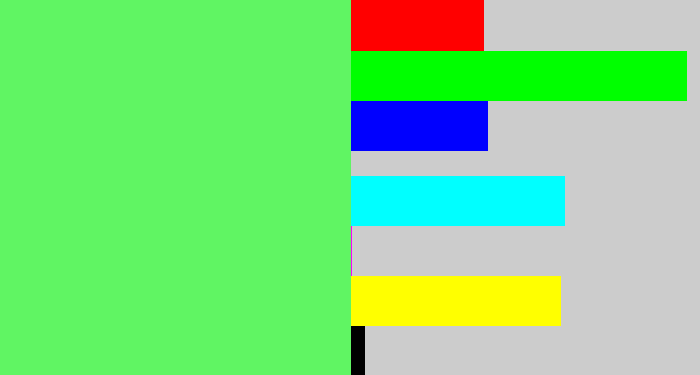 Hex color #60f563 - light bright green
