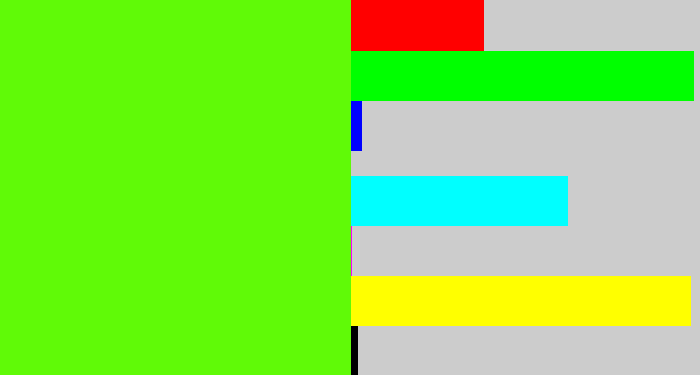 Hex color #60fa07 - bright lime green