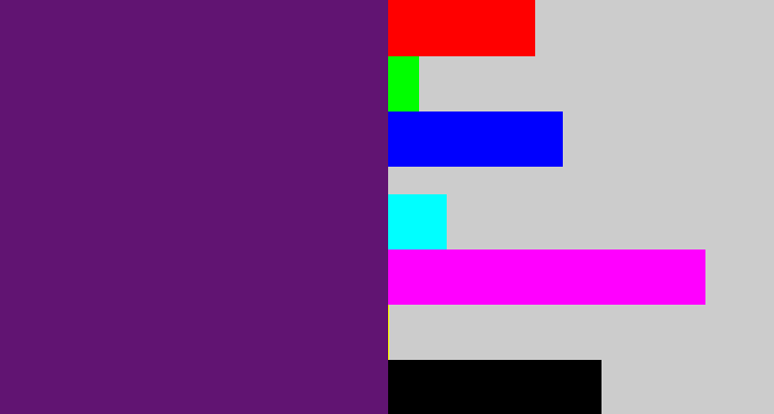 Hex color #611472 - darkish purple