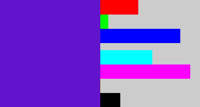 Hex color #6114cb - purple/blue