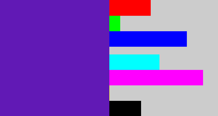 Hex color #6119b5 - purple/blue