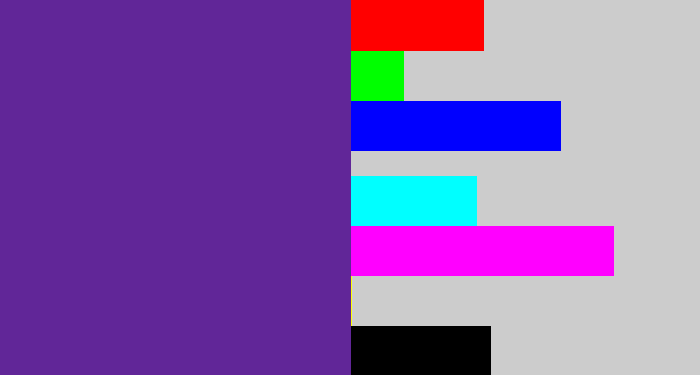 Hex color #612698 - purple