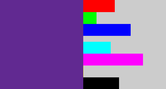Hex color #612991 - purple