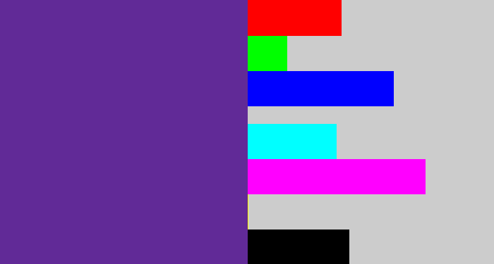 Hex color #612a97 - purple