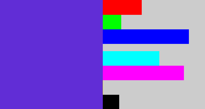 Hex color #612dd6 - blue purple