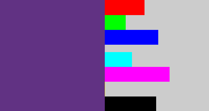 Hex color #613283 - darkish purple