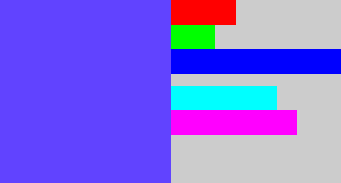 Hex color #6143ff - purpleish blue