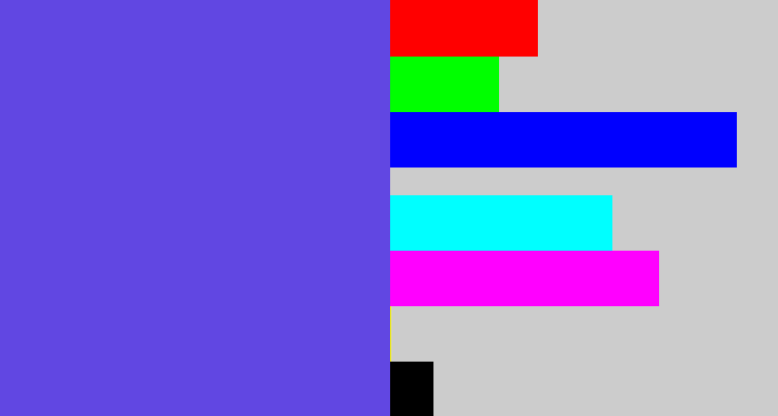 Hex color #6147e2 - purpleish blue