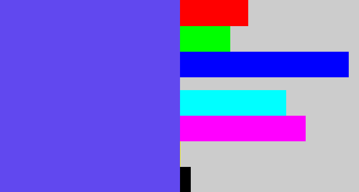Hex color #6148ef - purpleish blue