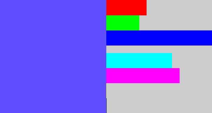 Hex color #614efe - purpleish blue