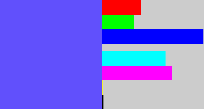 Hex color #6150fc - purpleish blue