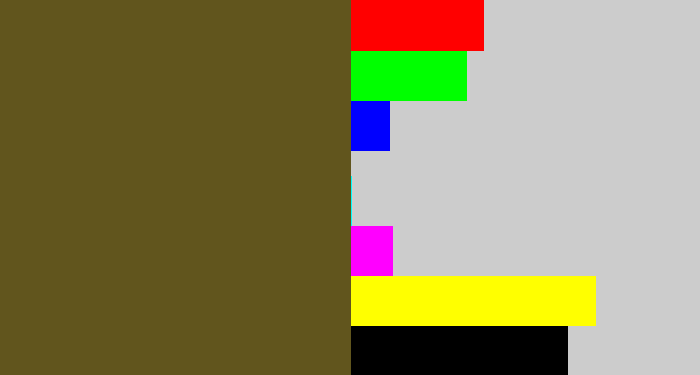 Hex color #61551d - greenish brown