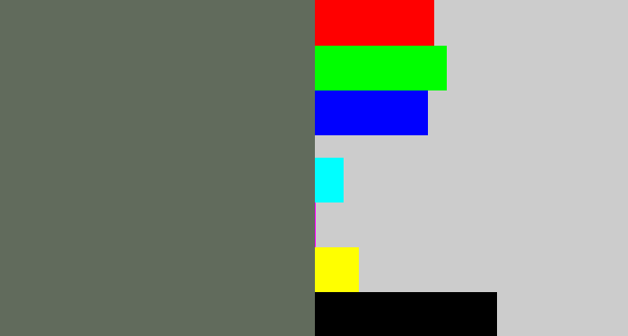 Hex color #616b5c - slate grey