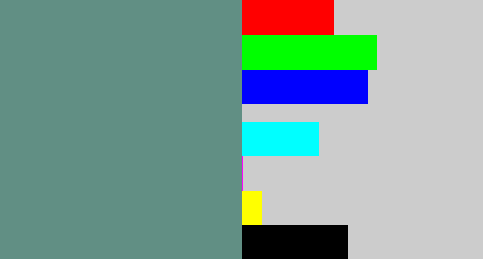 Hex color #618f84 - grey teal