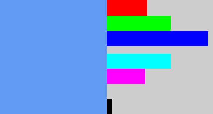 Hex color #619af2 - soft blue