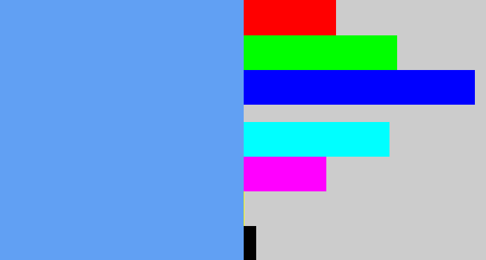 Hex color #61a0f3 - soft blue