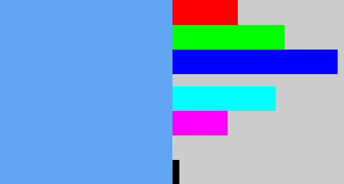 Hex color #61a6f4 - sky blue