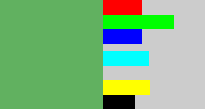 Hex color #61b160 - boring green