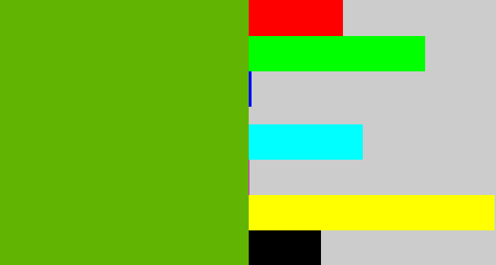Hex color #61b402 - kermit green