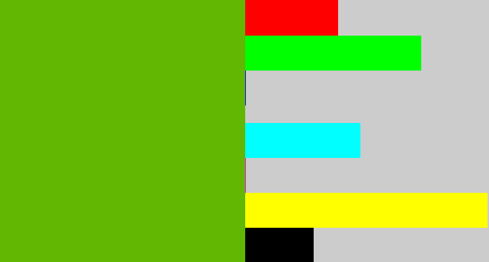 Hex color #61b701 - kermit green