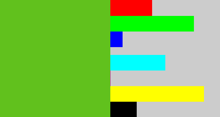 Hex color #61c11d - frog green