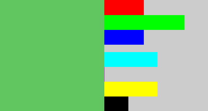 Hex color #61c560 - boring green