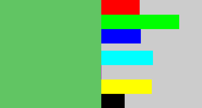 Hex color #61c563 - boring green