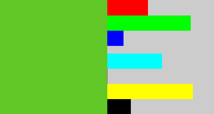 Hex color #61c727 - apple green