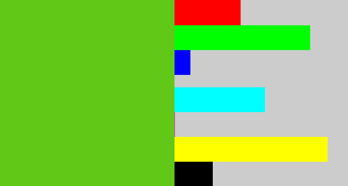Hex color #61c818 - green apple