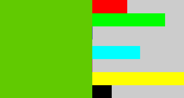 Hex color #61ca01 - frog green