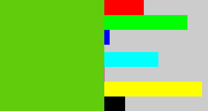 Hex color #61cc0c - frog green