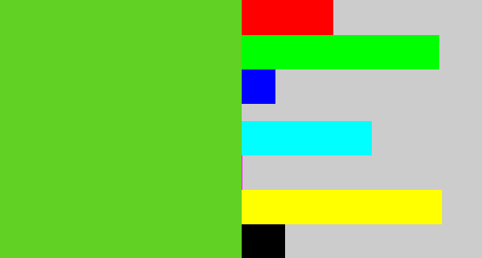 Hex color #61d223 - green apple