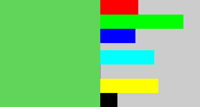 Hex color #61d45a - fresh green