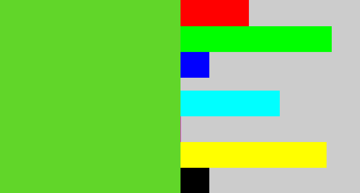 Hex color #61d629 - toxic green