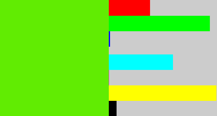 Hex color #61ec02 - bright lime green