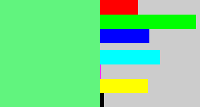 Hex color #61f47e - lightgreen