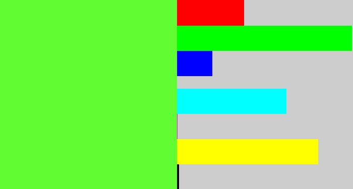 Hex color #61fd32 - toxic green