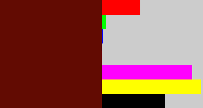 Hex color #620b02 - reddy brown