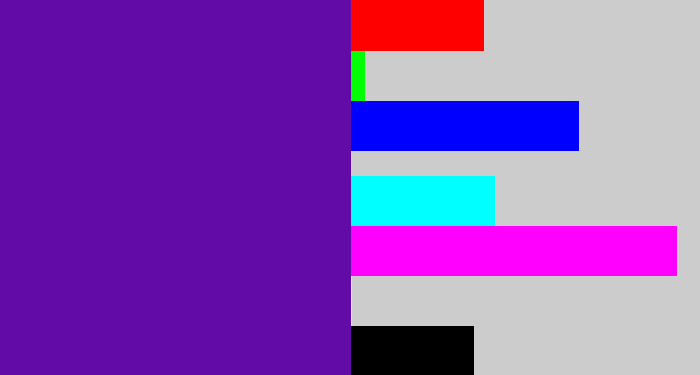 Hex color #620ba6 - purple