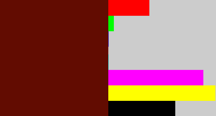 Hex color #620c01 - reddy brown