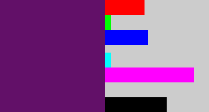 Hex color #621068 - darkish purple