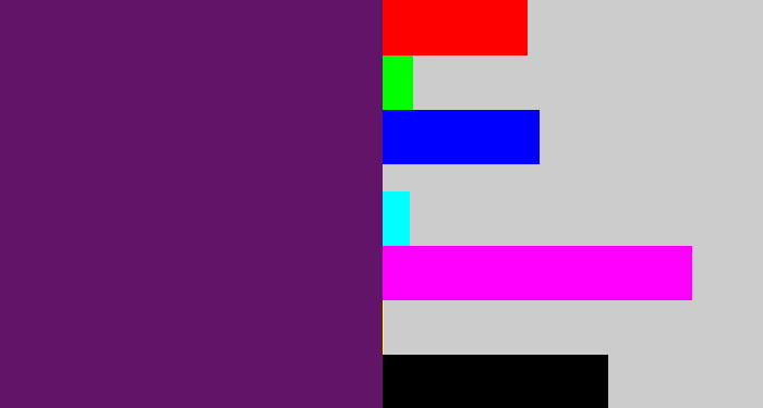 Hex color #621469 - darkish purple