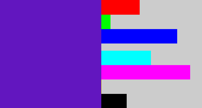 Hex color #6216bf - purple/blue