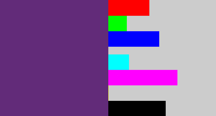 Hex color #622b79 - darkish purple