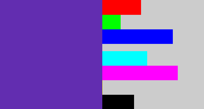 Hex color #622db0 - bluey purple