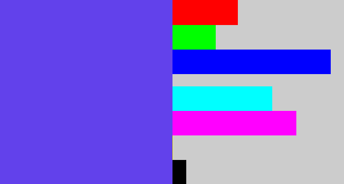 Hex color #6241eb - purpleish blue