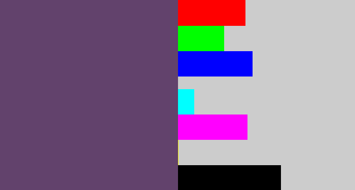 Hex color #62426c - dirty purple