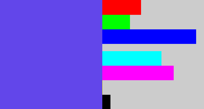 Hex color #6246ea - purpleish blue